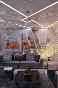 Modern Living Room in White Light 