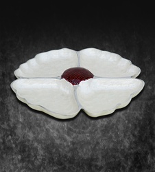Platter 4 Petals (White)