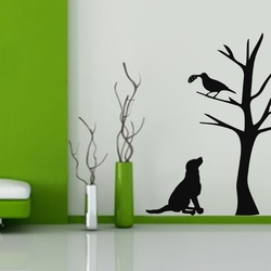 The Dog and the Crow Wall Decal ( KC318 )