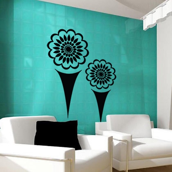 Flowers And Cones Wall Decal ( KC191 )