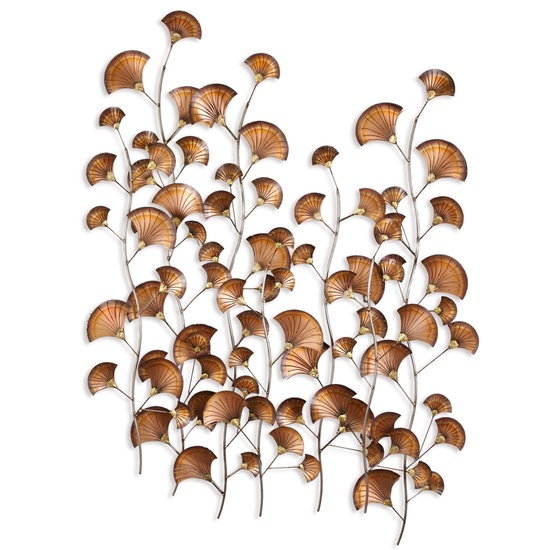 Autumn Willow ( S/2 ) Copper-colored Wall Sculpture