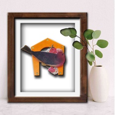 HANDCRAFTED CHIRPY BIRD WALL ART 01 BY CAFFE ARCH DESIGN STUDIO