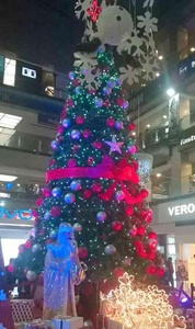 Christmas Tree decoration in Delhi Mall