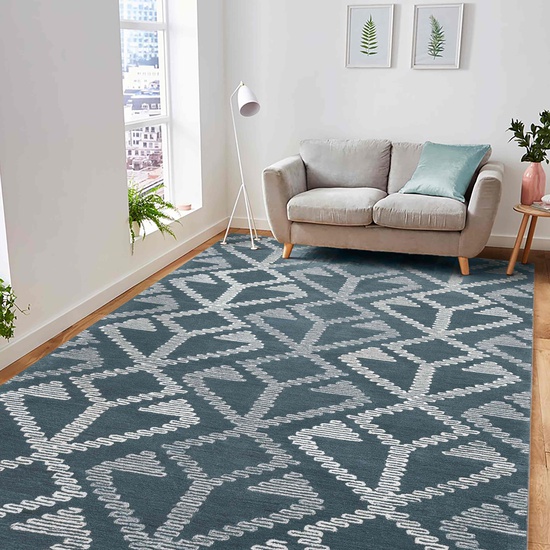 Hand Tufted Boston  Modern Area Rug 5'x8' (Dove Grey) For Living/Drawing/Bedroom