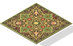 Designer Floor Tiles - Floral rug
