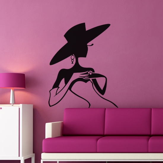 Mysterious Lady Wall Decal ( KC124 )