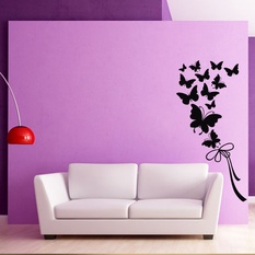 Butterflies And Ribbon Wall Decal ( KC304 )