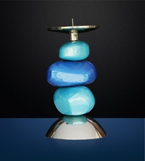Online Candle Stand Marble (Blue)