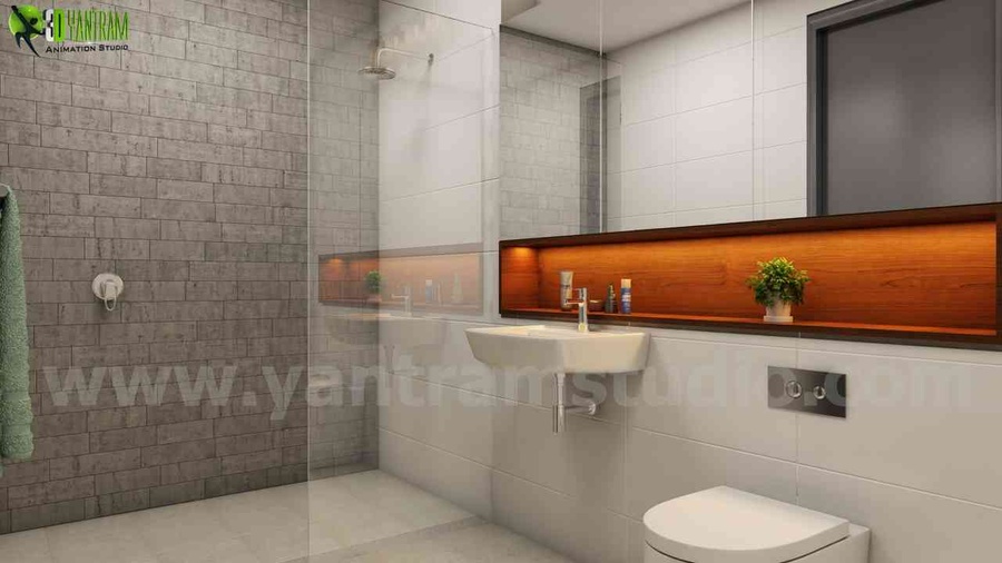 Residential 3D Interior Bathroom House Renderings Design Canberra