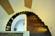 staircase with low ht. rail