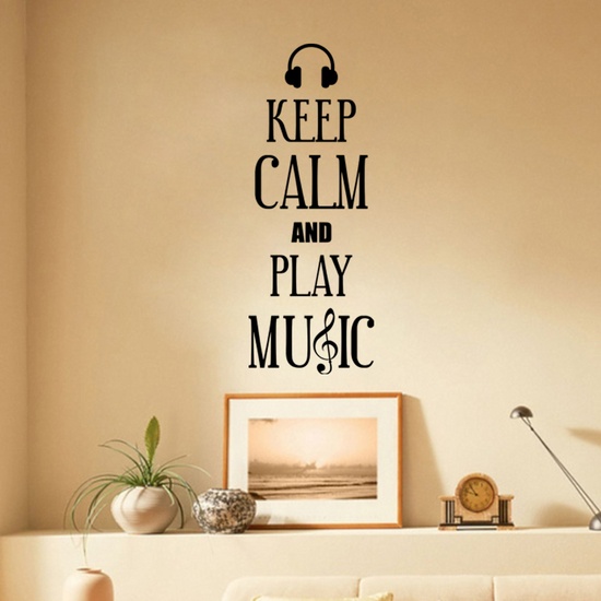 Keep Calm and Play Music Wall Decal ( KC364 )