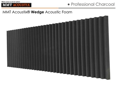 MMT Acoustix® Wedge Acoustic Panels Charcoal