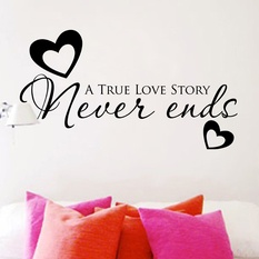 True Love Story Wall Decal ( KC132 )