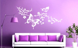 Butterflies and Blossoms Wall Decal ( KC018 )