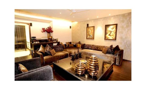 Classy Golden Living Interiors 