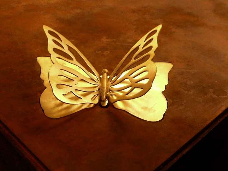 Butterfly Figurine in Gold 