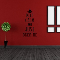 Keep Calm and Just Breathe Wall Decal ( KC366 )