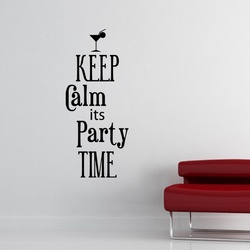 Keep Calm Its Party Time Wall Decal ( KC362 )