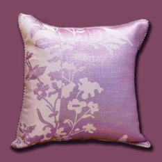 LUXURIOUS PURPLE AND SILVER CUSHIONS – SET OF TWO CUSHIONS