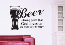 Be Happy with Beer Wall Decal ( KC038 )