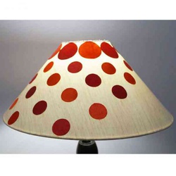 DESIGNER HANDCRAFTED RED DOTS LAMPSHADE BY CAFFE ARCH DESIGN STUDIO