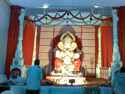 Ganpati pandal decoration. 