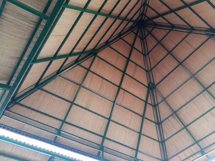 inside ceiling of the hall
