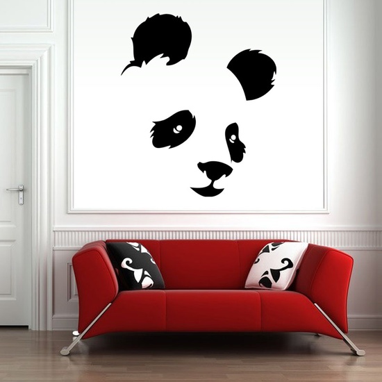 Panda Face Wall Decal ( KC141 )