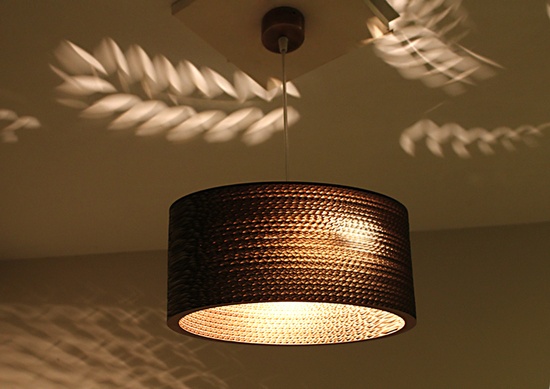 Sustainable Handmade Sylvn Studio Lovale Brown Hanging Lamp