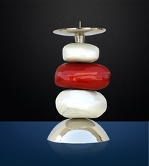 Buy Candle Stand Marble (Red)