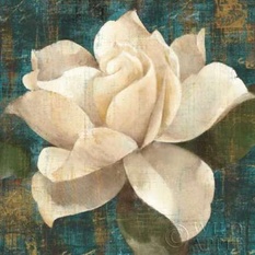 Gardenia Blossom Turquoise Poster