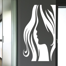 Lady Face Wall Decal ( KC182 )
